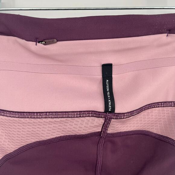 ATHLETA Allyson Felix Legend Mesh 7/8 Tight Agate Purple Pant Women's X-Small - Picture 9 of 13